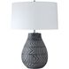 Natchez 26.25 inch 150.00 watt Distressed Charcoal Ceramic and Brushed Nickel Table Lamp Portable Light
