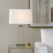 Genevieve 28.75 inch 150 watt Antque Brass and Crystal Table Lamp Portable Light
