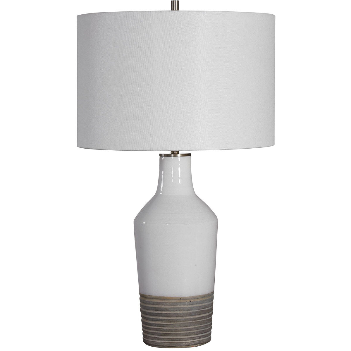 Dakota 27 inch 150.00 watt White Crackle and Aged Terra Cotta Table lamp Portable Light