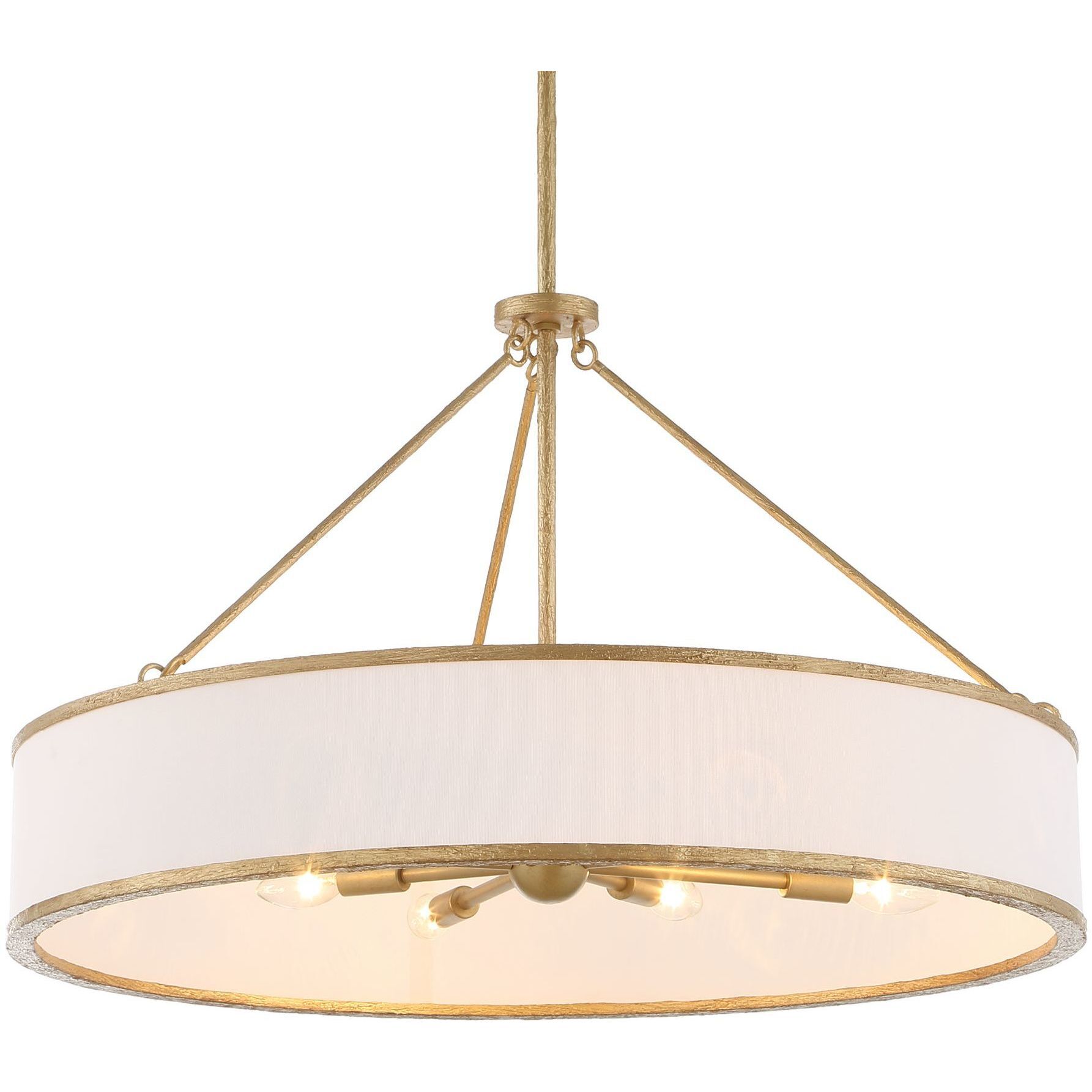 Algiers 8 Light 30 inch Textured Soft Gold Pendant Ceiling Light