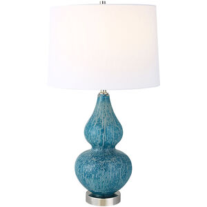 Avalon 27 inch 150.00 watt Light Blue and Turquoise with Polished Nickel Table Lamp Portable Light