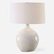 Dribble 25.75 inch 150.00 watt White Glaze with Dripped Gray Texture and Brushed Nickel Table Lamp Portable Light