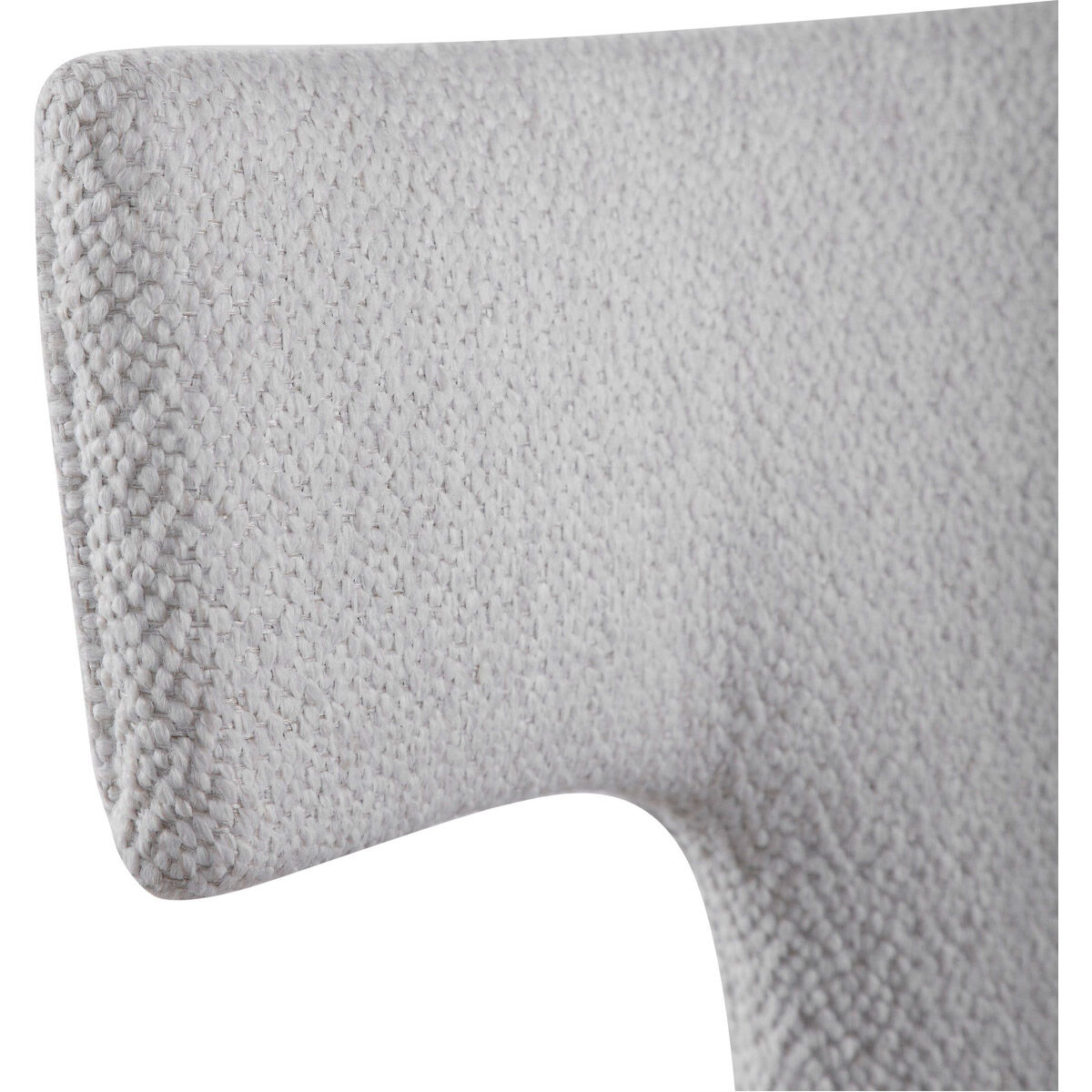 Klismos Textured Off-White Fabric and Natural Oak Accent Chairs, Set of 2