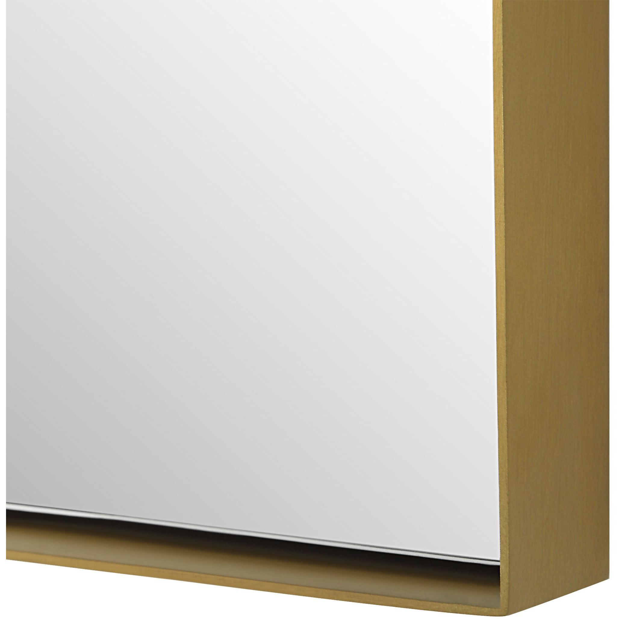 Sidney 30 X 20 inch Plated Brushed Brass Mirror