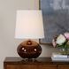 Allemand 19.75 inch 100 watt Dark Ruby Red Glaze and Antique Brass Table Lamp Portable Light