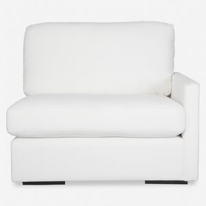 Refuge Arctic White Polyester Sofa, Right Arm Facing