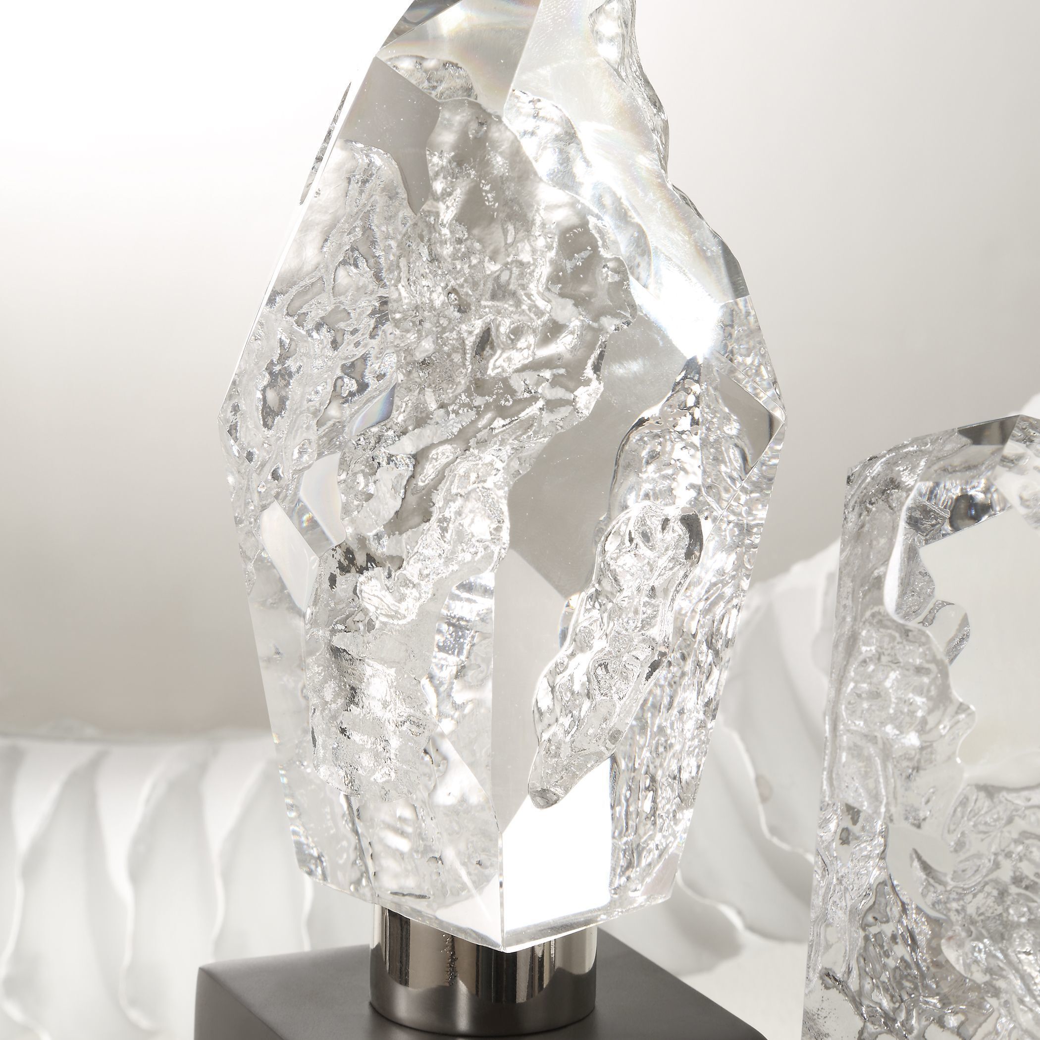 Crystal Peak 13 X 3.5 inch Sculptures, Set of 2
