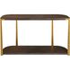 Palisade 54 inch Coffee and Antique Gold Console Table