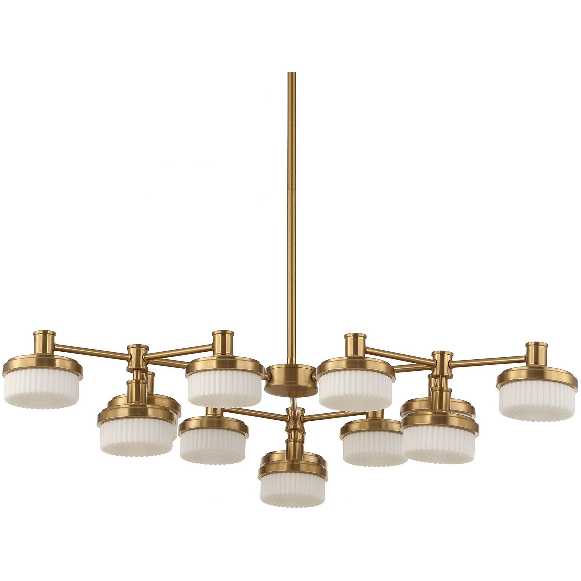 Wedge 12 Light 40.63 inch Warm Brass Chandelier Ceiling Light