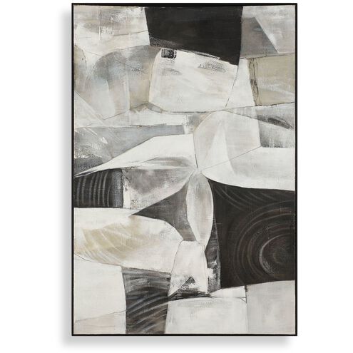 Folding Monochromatic Framed Abstract Art