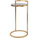 Cailin 26 X 14 inch Bright Gold Leaf Accent Table