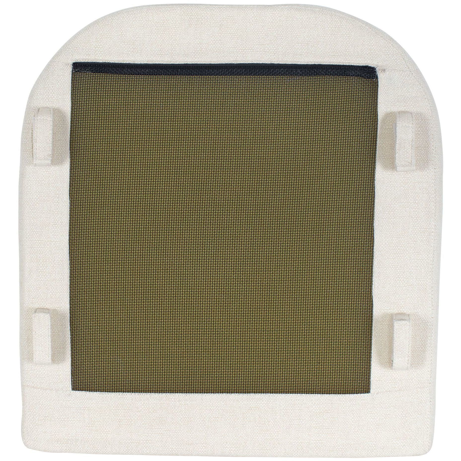 Bolster Back 38.5 inch Java Black and Oyster White Outdoor Counter Stool