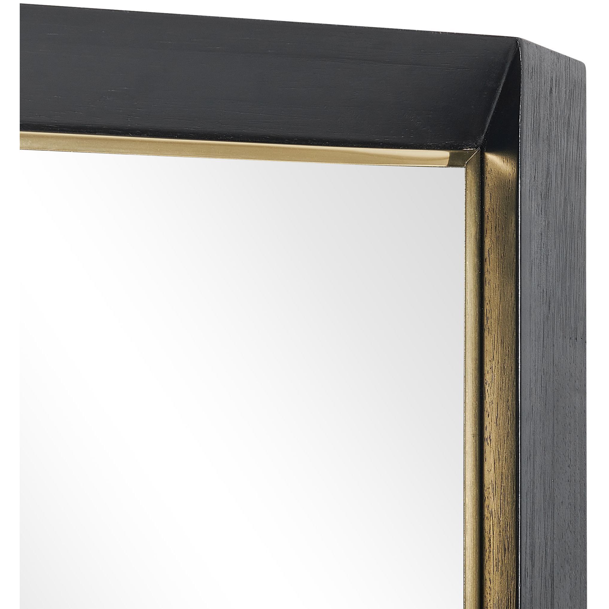 Stenton 76 X 28 inch Black and Gold Mirror