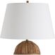 Reed 25 inch 150.00 watt Aged Rattan with Warm Honey Stain and Antique Brass Table Lamp Portable Light