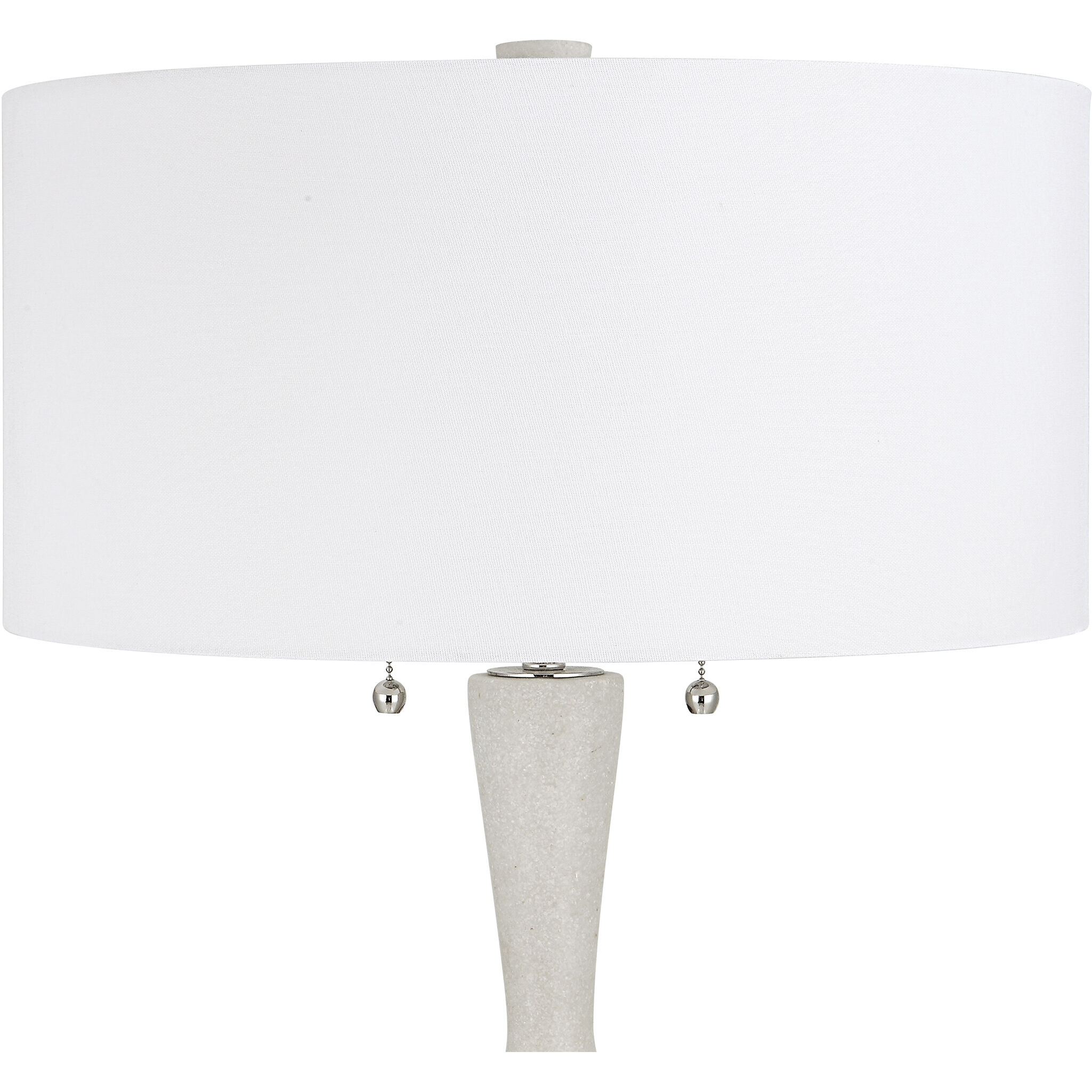 Sharma 39 inch 60.00 watt Ivory Man-Made Stone and Polished Nickel Table Lamp Portable Light
