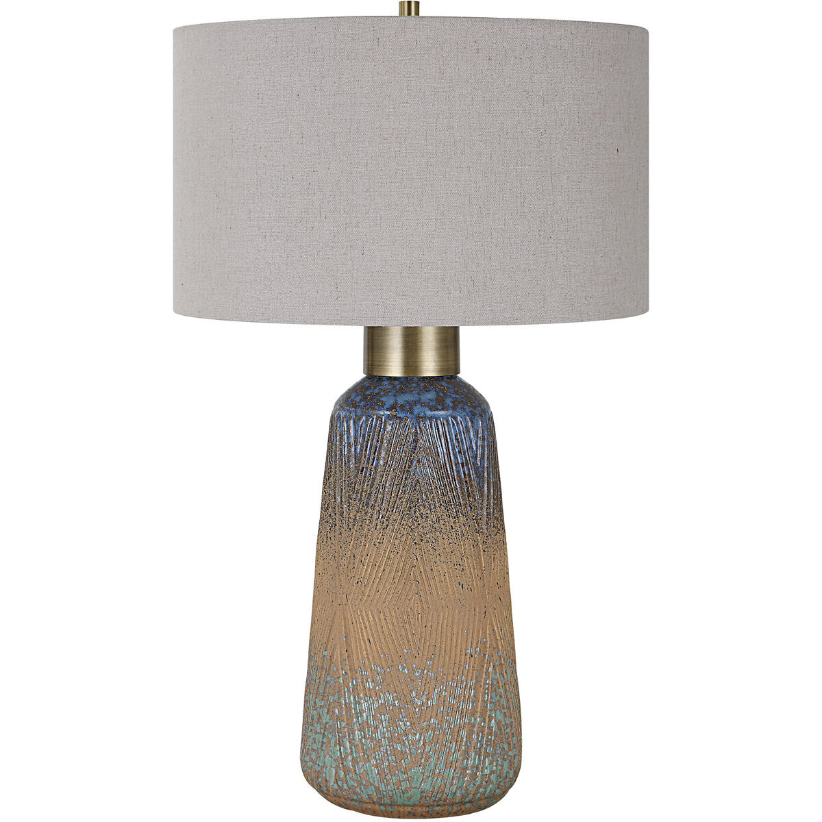 Western Sky 29 inch 150.00 watt Blue-Green with Indigo and Golden Rust Table Lamp Portable Light