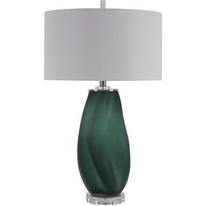 Esmeralda 29 inch 150 watt Green Glass Table Lamp Portable Light