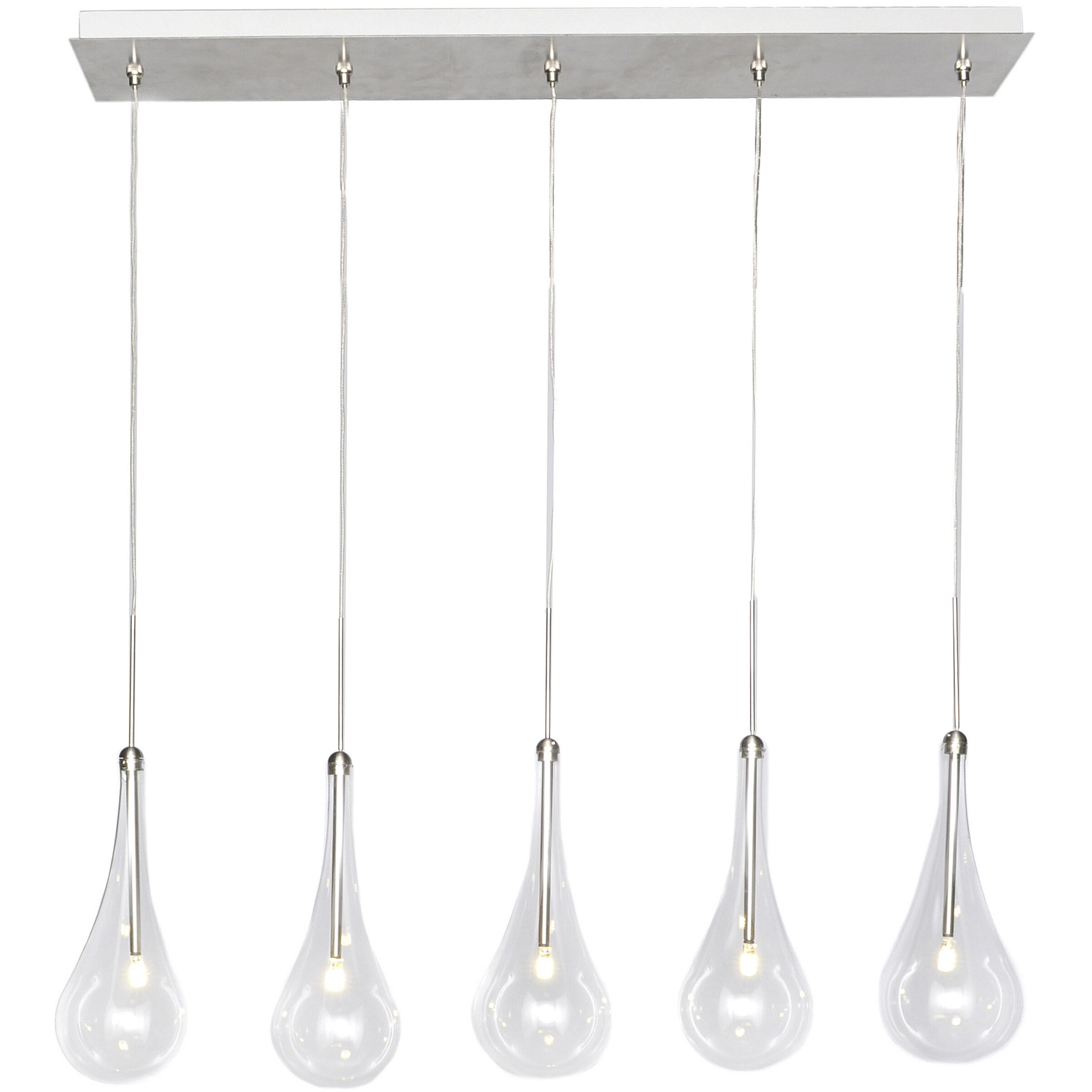 Larmes LED LED 31.5 inch Polished Chrome Linear Pendant Ceiling Light
