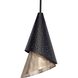 Apollo 1 Light 10 inch Matte Black and Matte Gold Mini Pendant Ceiling Light
