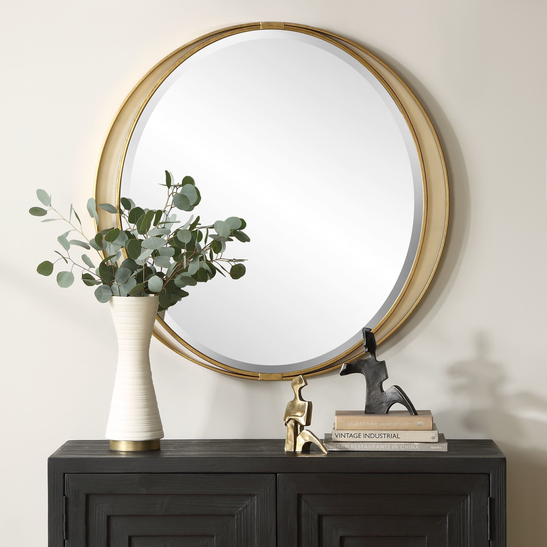 Rhodes 36 X 36 inch Antiqued Metallic Gold Leaf Mirror