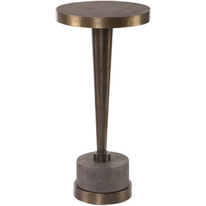 Masika 22 X 11 inch Oxidized Bronze and Natural Gray Concrete Accent Table