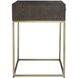 Armistead 25 X 25 inch Dark Walnut and Brushed Brass Side Table