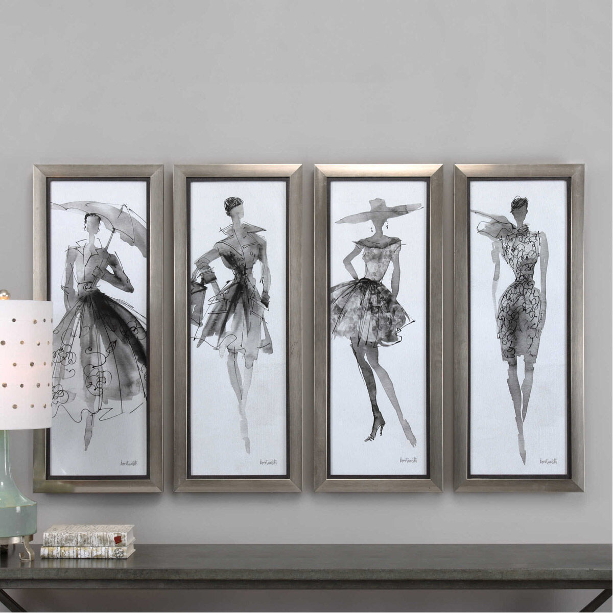 Fashion Sketchbook 40 X 16 inch Framed Prints