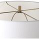 Knox 66 inch 150.00 watt Travertine and Antique Brass Floor Lamp Portable Light
