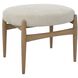 Acrobat Off White Glazed Natural Oak and Off-White Fabric Bench