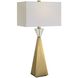 Arete 31.75 inch 150.00 watt Plated Antique Brass and Crystal Table Lamp Portable Light