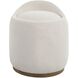 Swirl 24 inch Solid Wood and Neutral Polyester Ottoman