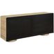Evanston Natural and Black 4 Door Cabinet