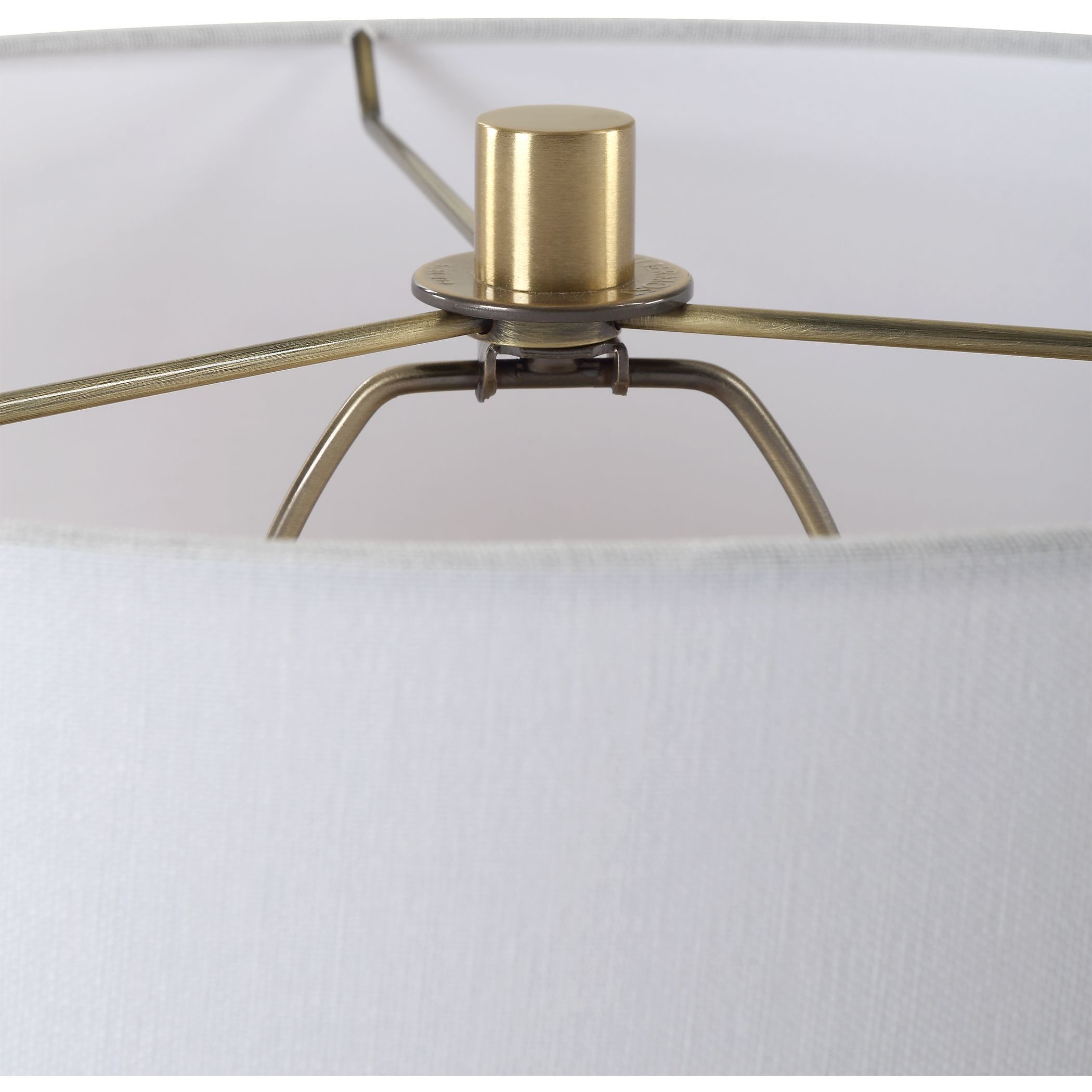 Wessex 27.75 inch 150.00 watt White Faux Shagreen and Antique Brushed Brass Table Lamp Portable Light
