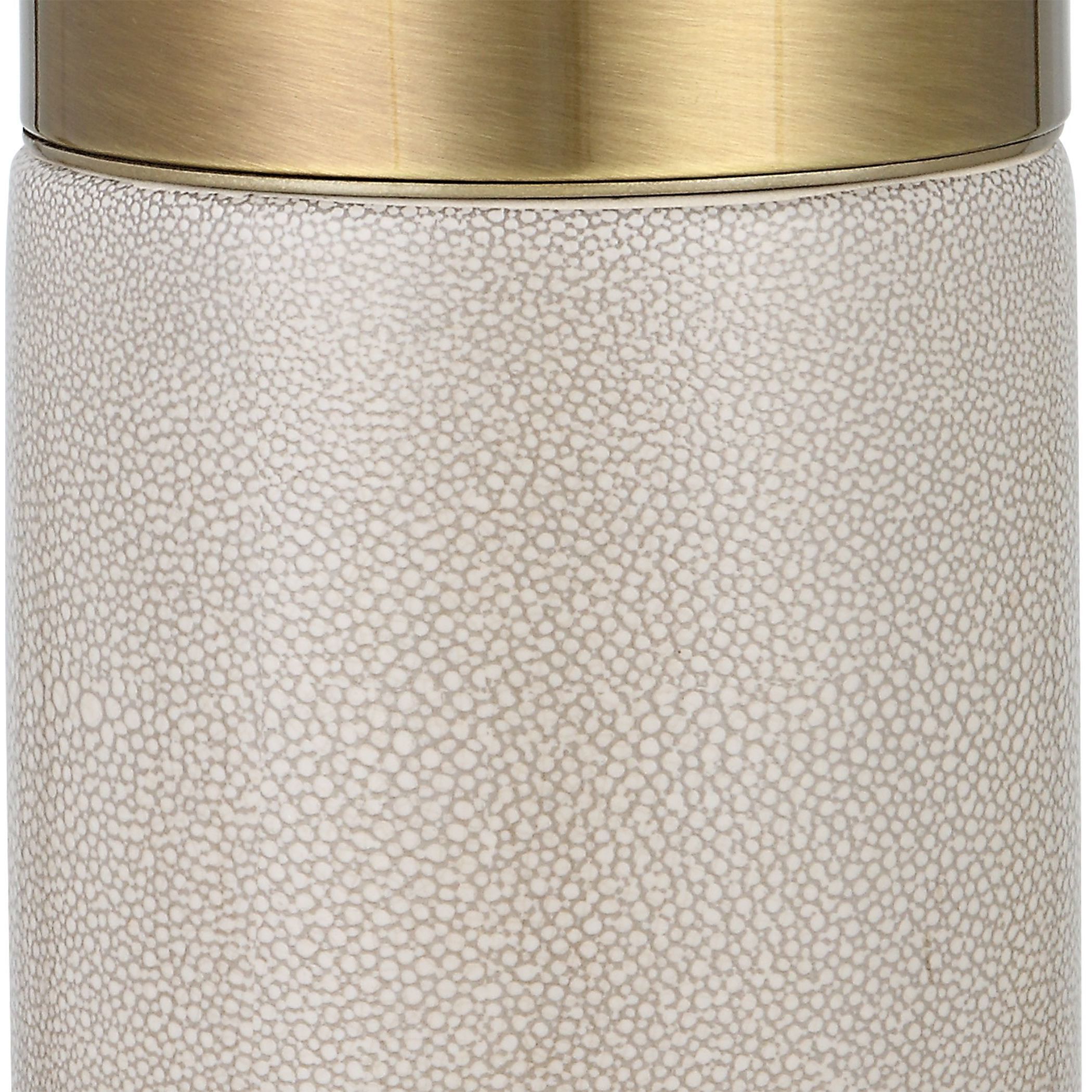 Adelia 31 inch 150.00 watt Brushed Brass and Ivory Crackle Glaze Table Lamp Portable Light