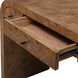 Rocco 44 inch Mappa Burl Veneer and Dark Bronze Desk