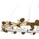 Biscotti 43.63 inch Bronze With Golden Highlight LED Chandelier Ceiling Light