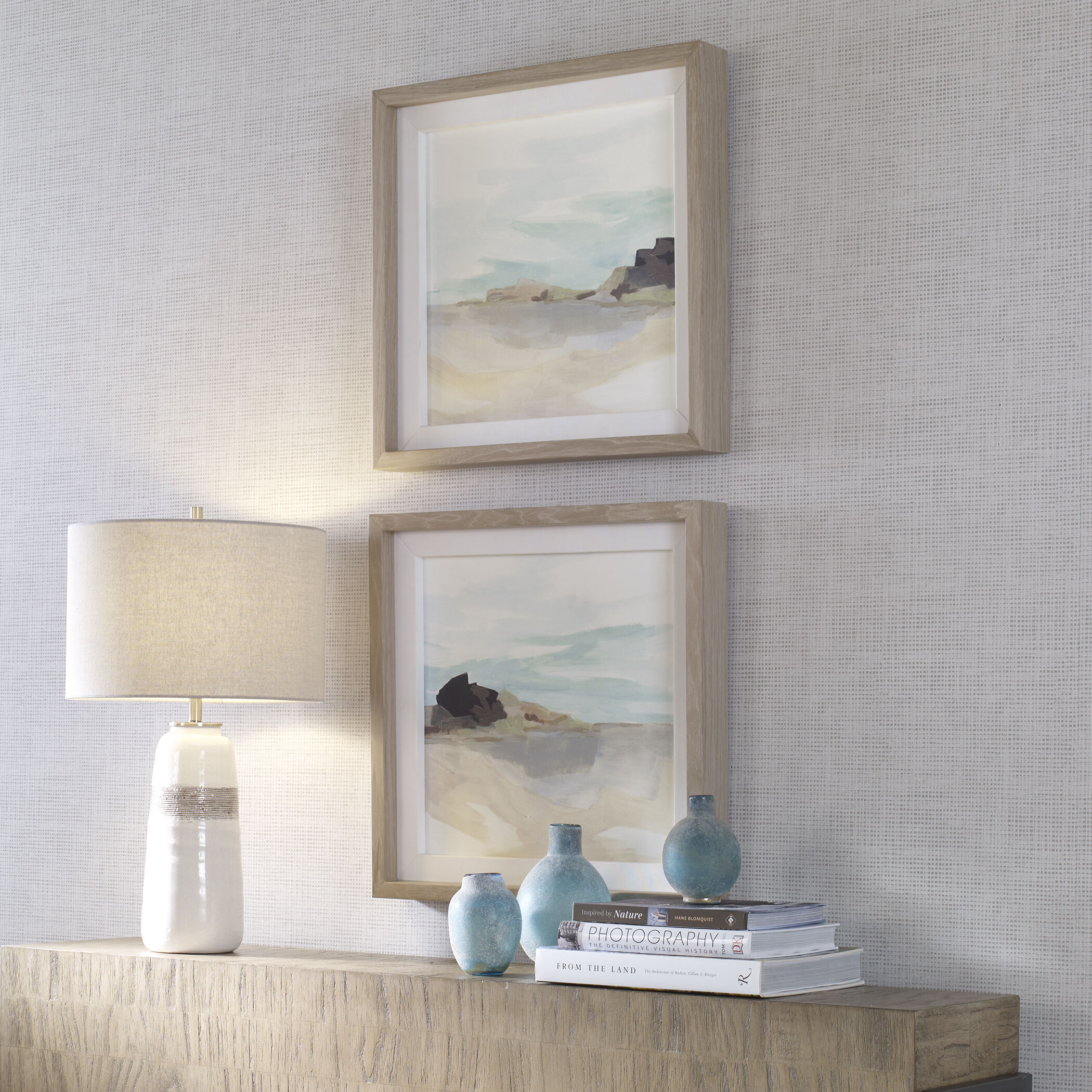 Glacial Coast 23 X 23 inch Framed Prints, Set of 2