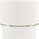 Wessex 22.5 X 8.5 inch White Faux Shagreen and Brushed Brass Drink Table