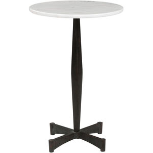 Counteract 24 X 16 inch Aged Iron and White Marble Accent Table