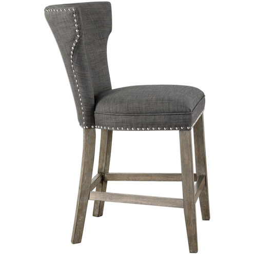 Arnaud 40 inch Warm Charcoal Gray with Honey Stained Gray Wash Counter Stool