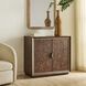Flores Walnut Stain and Brass 2 Door Cabinet