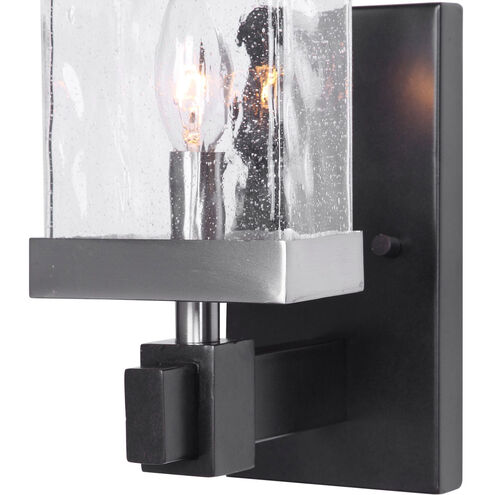 Humboldt 1 Light 5 inch Textured Black and Brushed Nickel Sconce Wall Light