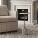 Lana 25 X 12 inch Marble and Dark Bronze Drink Table