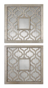Sorbolo Squares 20 X 20 inch Antiqued Silver Leaf Wall Mirrors