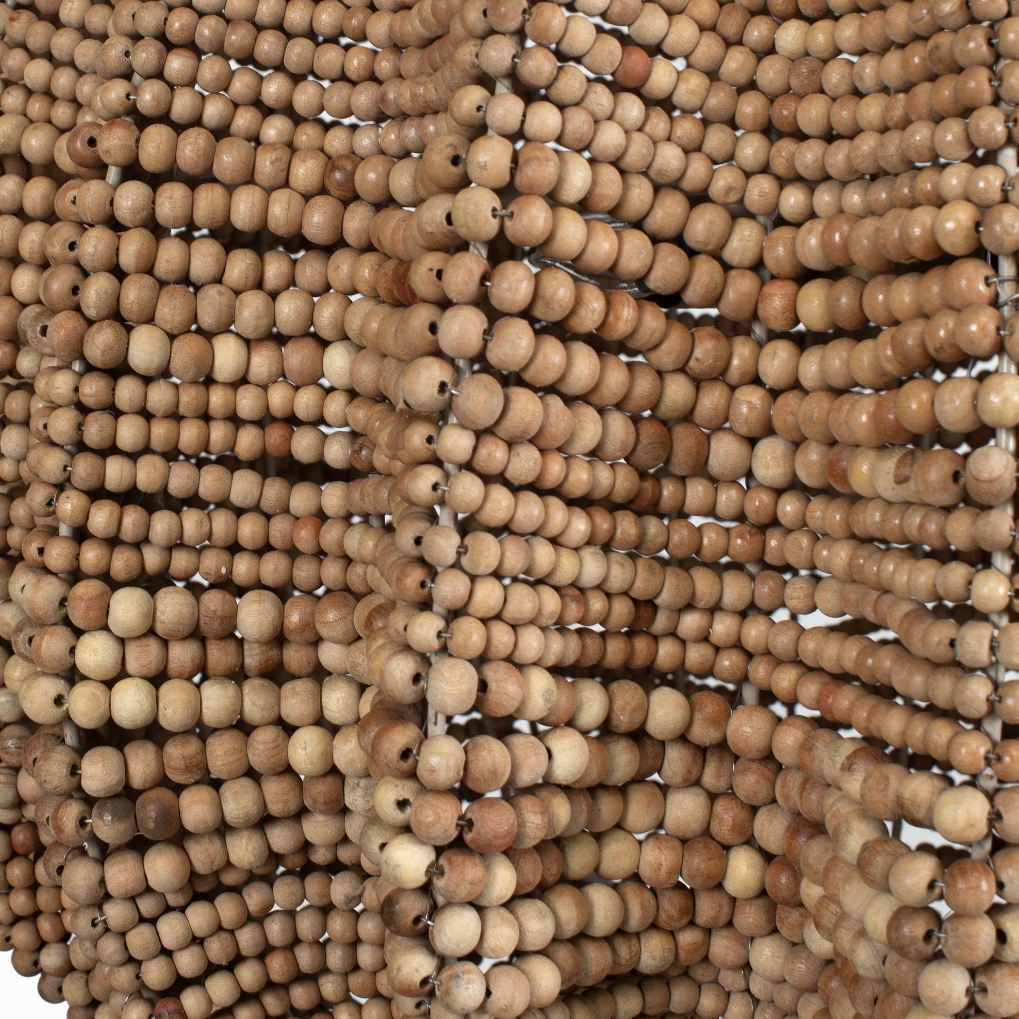 Kauri 5 Light 29.5 inch Natural Wooden Beads and Antique Brass Pendant Ceiling Light