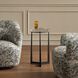 Midas 24.25 X 13.5 inch Dark Bronze and Crystal Accent Table
