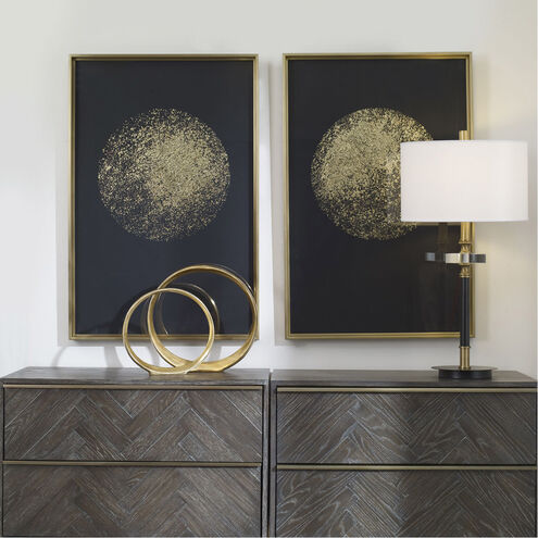 Gold Rondure 38 X 25 inch Framed Prints, Set of 2
