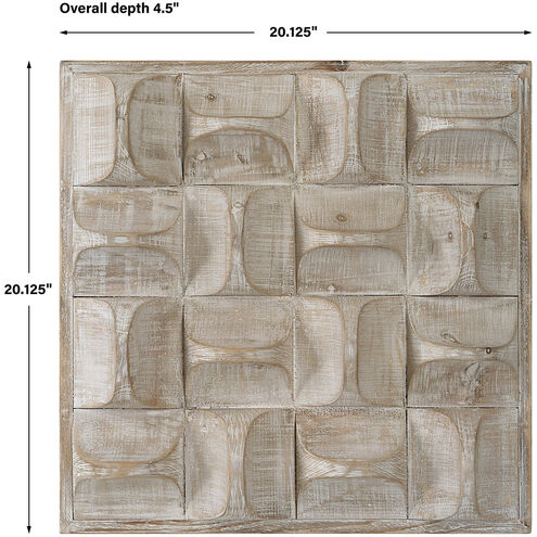 Pickford Distressed Natural Wash with Ivory Highlights Wood Wall Decor