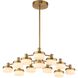 Wedge 12 Light 40.63 inch Warm Brass Chandelier Ceiling Light