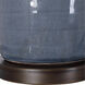 Vicente 34 inch 150 watt Slate Blue Glaze with Oil Rubbed Bronze Accents Table Lamp Portable Light